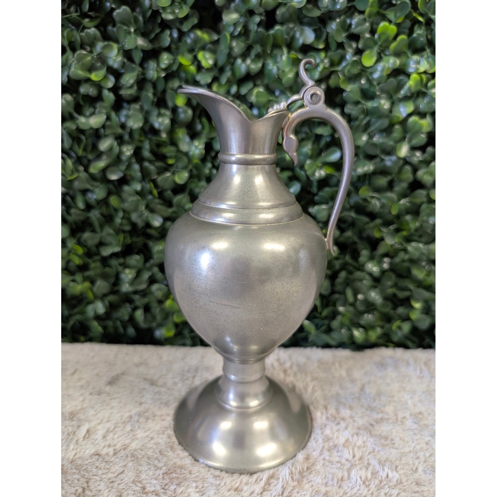 Royal Holland Pewter KMD Daalderop Lidded Pitcher Ewer Vintage MCM Holland 1950s
